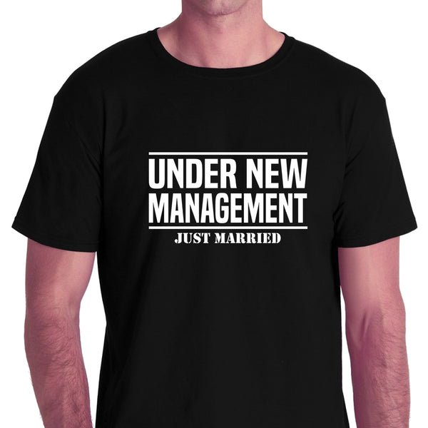 Under New Management Just Married T-shirt for Men - Let's Beach